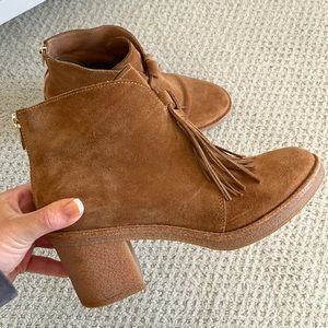 UGG SUEDE TASSEL BOOTIES SIZE 8